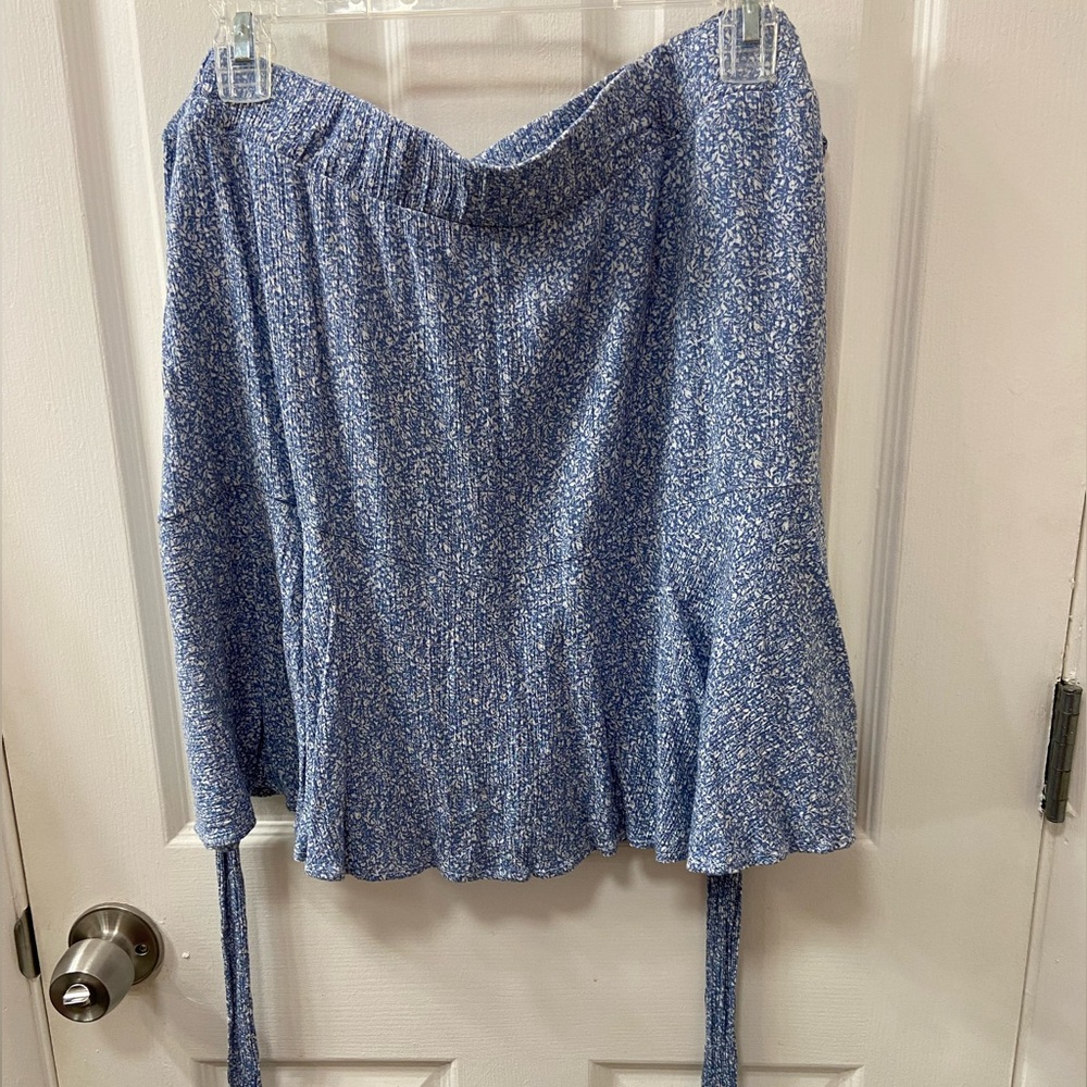 GeeGee blue and white floral skort